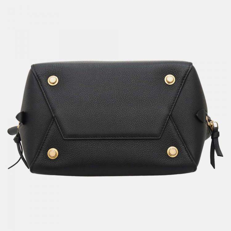 Pre Owned Louis Vuitton Freedom Black Leather Tote Bag