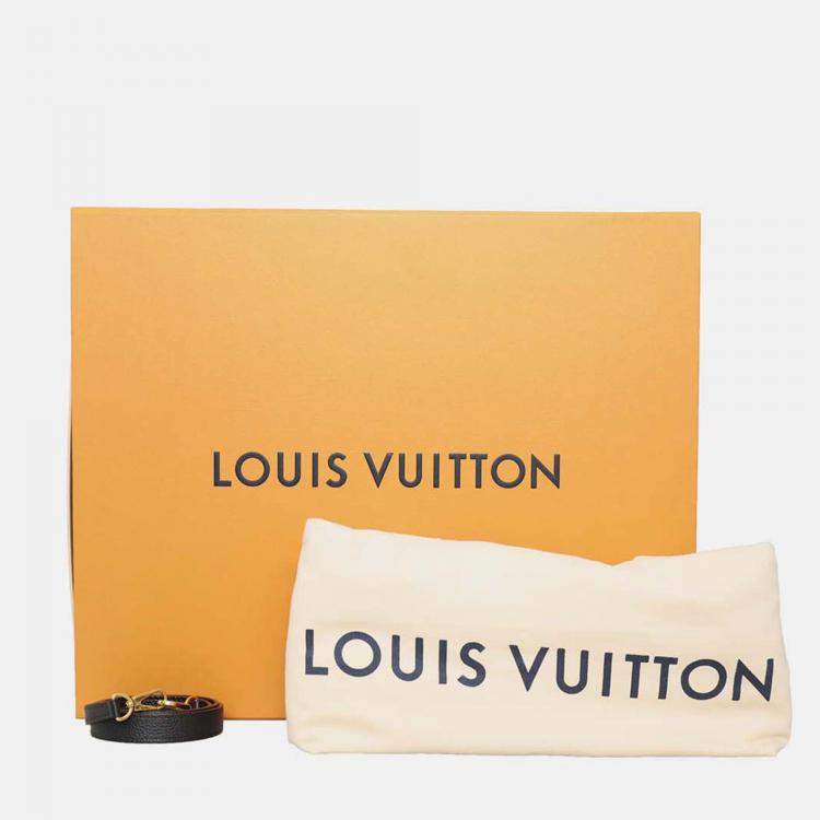 Pre Owned Louis Vuitton Freedom Black Leather Tote Bag