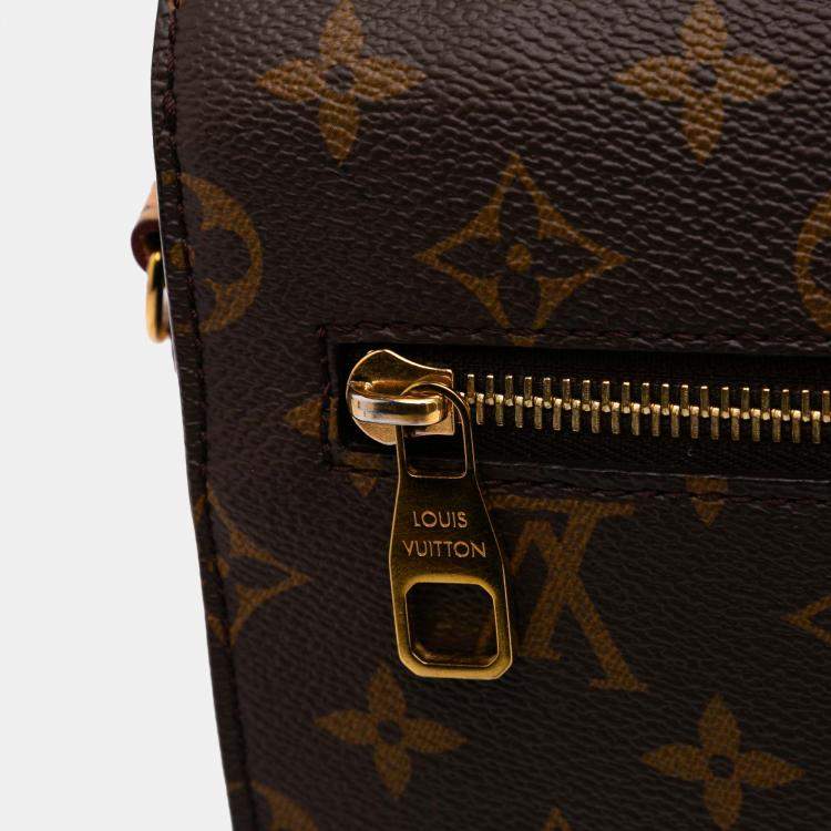 Pre Owned Louis Vuitton Brown Monogram Pochette Metis
