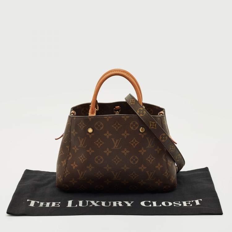 Pre Owned Louis Vuitton Monogram Canvas and Leather Montaigne BB Bag