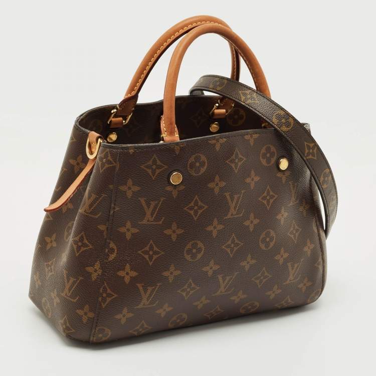Pre Owned Louis Vuitton Monogram Canvas and Leather Montaigne BB Bag