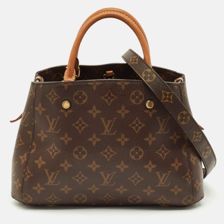 Pre Owned Louis Vuitton Monogram Canvas and Leather Montaigne BB Bag