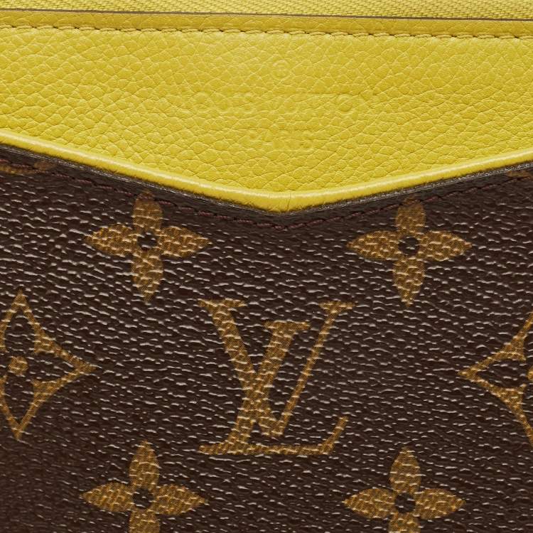 Pre Owned Louis Vuitton Pistache Monogram Canvas Pochette Pallas Clutch