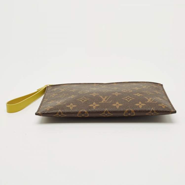 Pre Owned Louis Vuitton Pistache Monogram Canvas Pochette Pallas Clutch