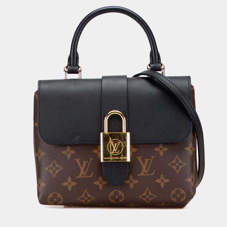 Pre Owned Louis Vuitton Black Brown Monogram Locky BB