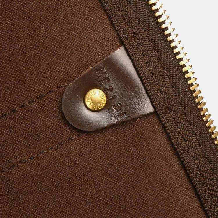 Pre Owned Louis Vuitton Keepall Bandouliere 55 Damier Ebene Canvas Duffle Bag
