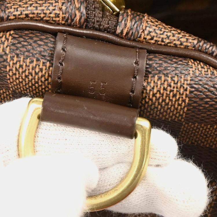 Pre Owned Louis Vuitton Keepall Bandouliere 55 Damier Ebene Canvas Duffle Bag
