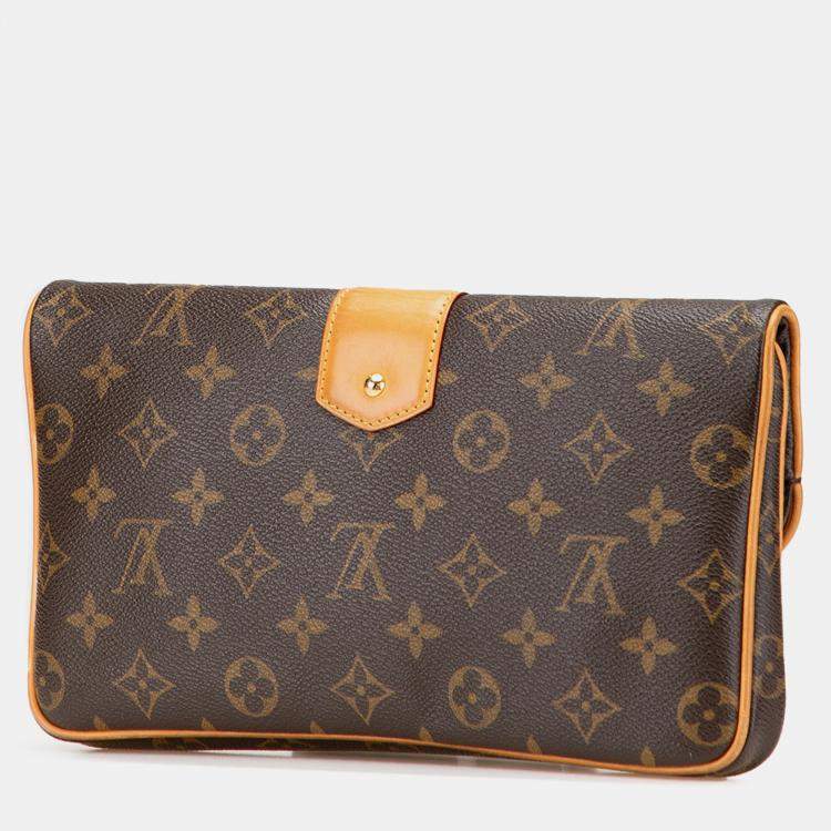 Pre Owned Louis Vuitton Brown Monogram Sofia Coppola Slim Clutch