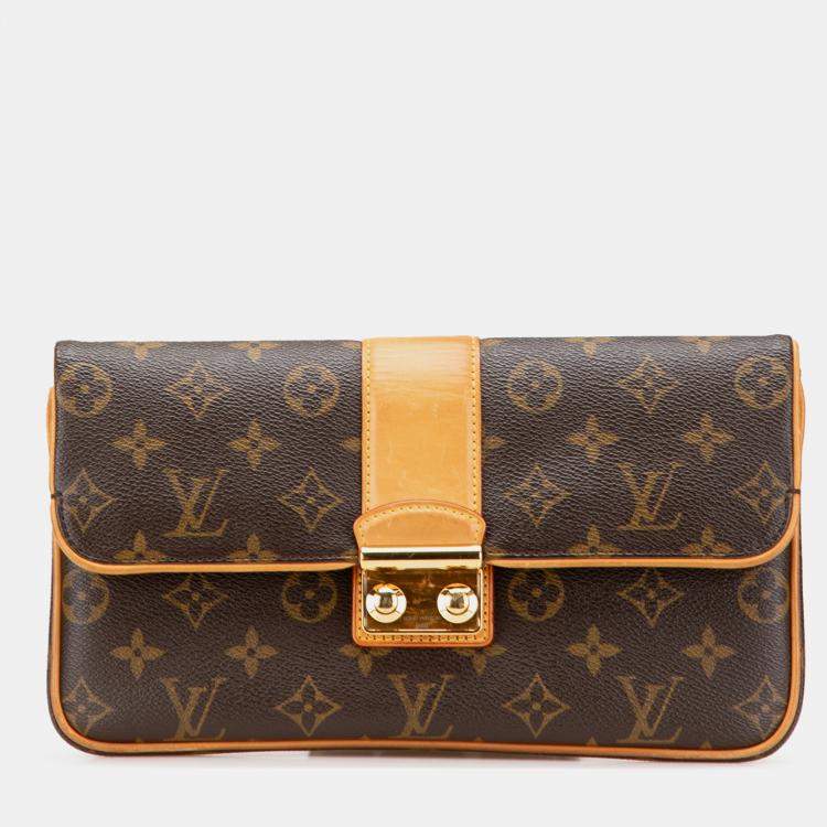 Pre Owned Louis Vuitton Brown Monogram Sofia Coppola Slim Clutch