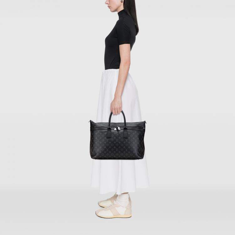 Pre Owned Louis Vuitton Black Monogram Eclipse Apollo All Day
