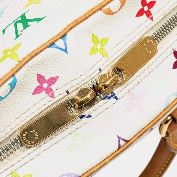 Pre Owned Louis Vuitton White Monogram Multicolore Trouville