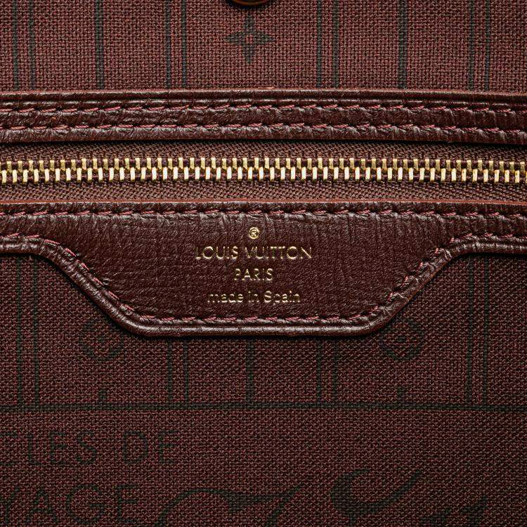 Pre Owned Louis Vuitton Pink Monogram Idylle Neverfull MM