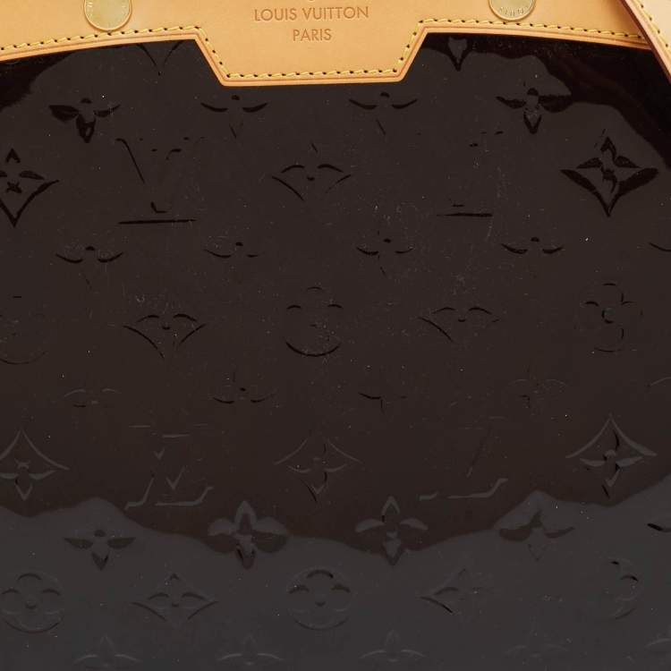 Pre Owned Louis Vuitton Amarante Monogram Vernis Brea MM Bag
