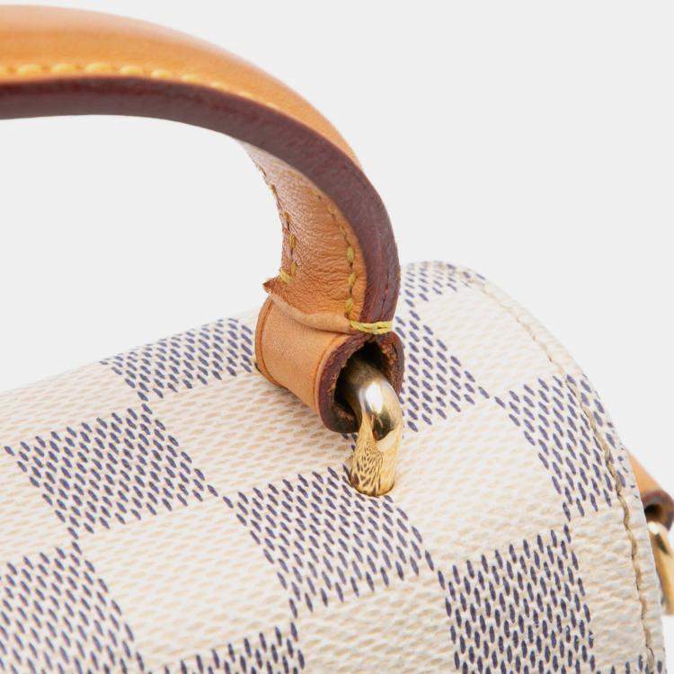 Pre Owned Louis Vuitton White Damier Azur Croisette