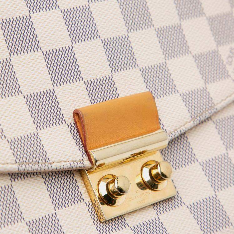 Pre Owned Louis Vuitton White Damier Azur Croisette