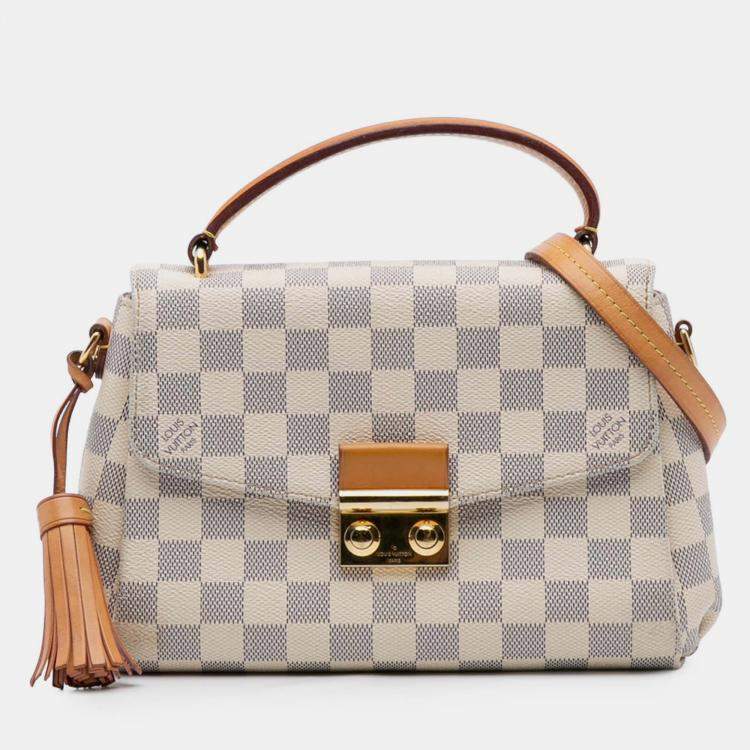 Pre Owned Louis Vuitton White Damier Azur Croisette