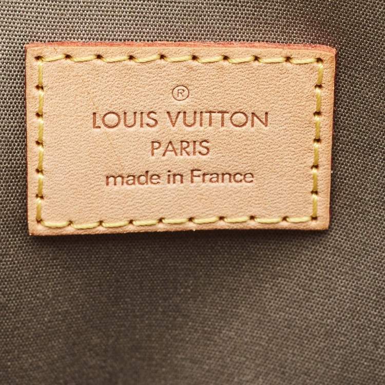 Pre Owned Louis Vuitton Vert Olive Monogram Vernis Alma PM Bag