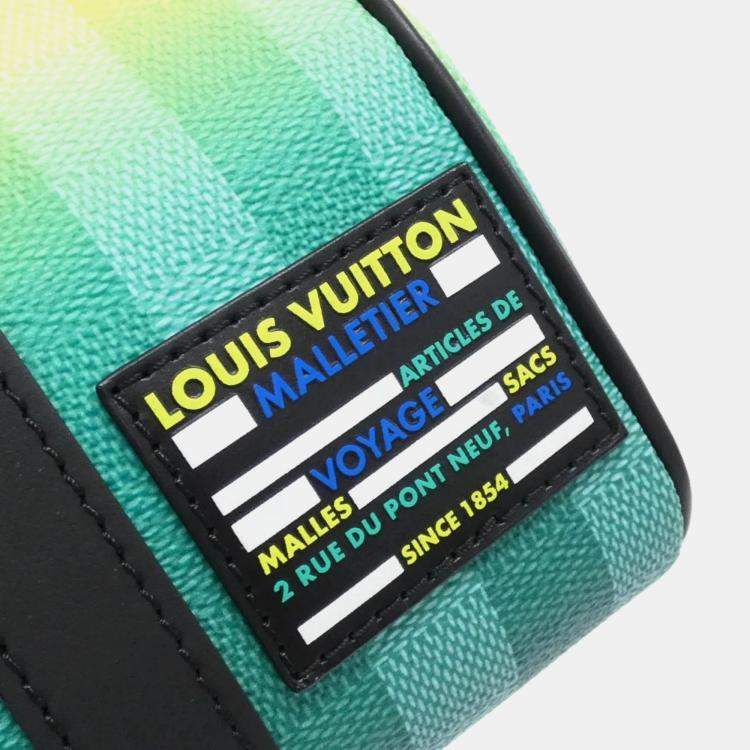 Pre Owned Louis Vuitton Day Break Keepall XS Damier Stripe Canvas Boston Bag