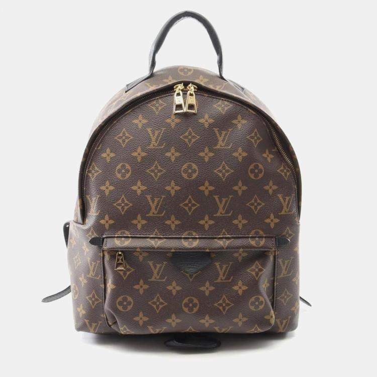 Pre Owned Louis Vuitton Palm Springs MM Brown Monogram Coated Canvas Backpack