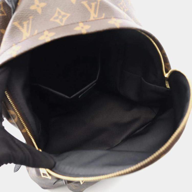 Pre Owned Louis Vuitton Palm Springs MM Brown Monogram Coated Canvas Backpack