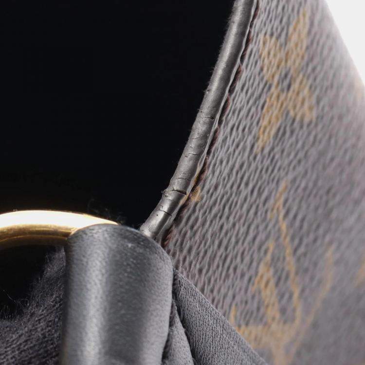 Pre Owned Louis Vuitton NeoNoe Brown Black Monogram Coated Canvas Shoulder Bag