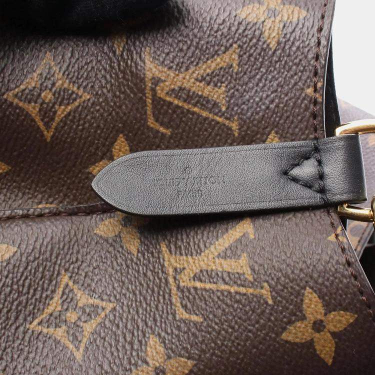 Pre Owned Louis Vuitton NeoNoe Brown Black Monogram Coated Canvas Shoulder Bag