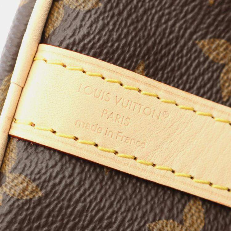 Pre Owned Louis Vuitton Speedy Bandouliere 30 Brown Monogram Coated Canvas Handbag