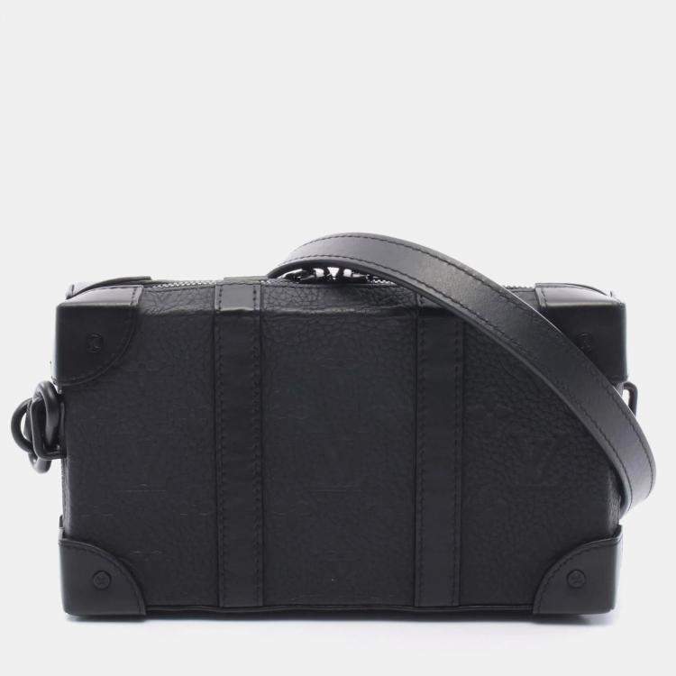 Pre Owned Louis Vuitton Soft Trunk Black Monogram Taurillon Leather Shoulder Bag