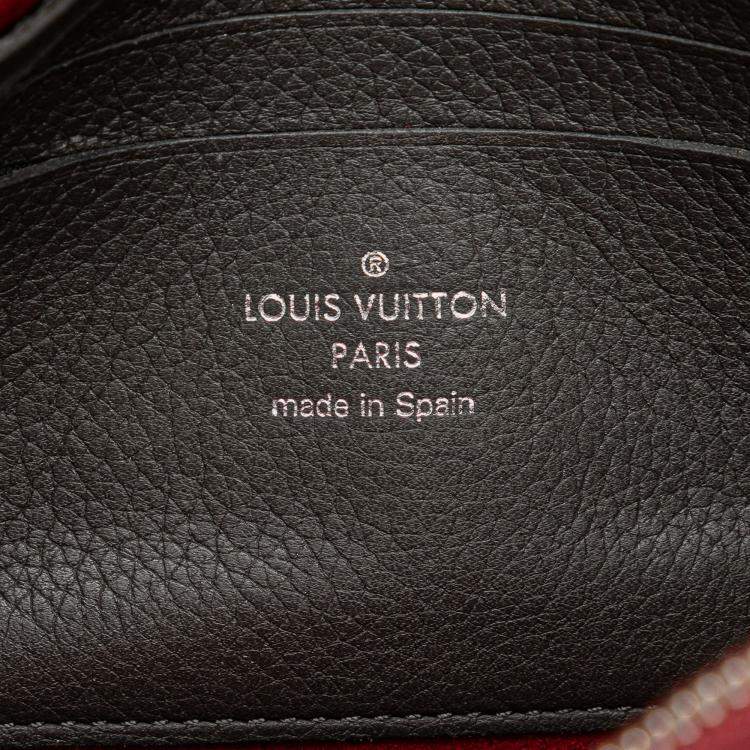 Pre Owned Louis Vuitton Brown Red Bicolor Leather MyLockMe Chain Pochette