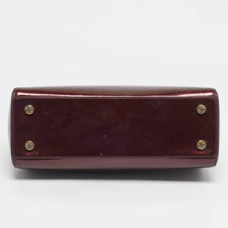 Pre Owned Louis Vuitton Rouge Fauviste Monogram Vernis Brea MM Bag