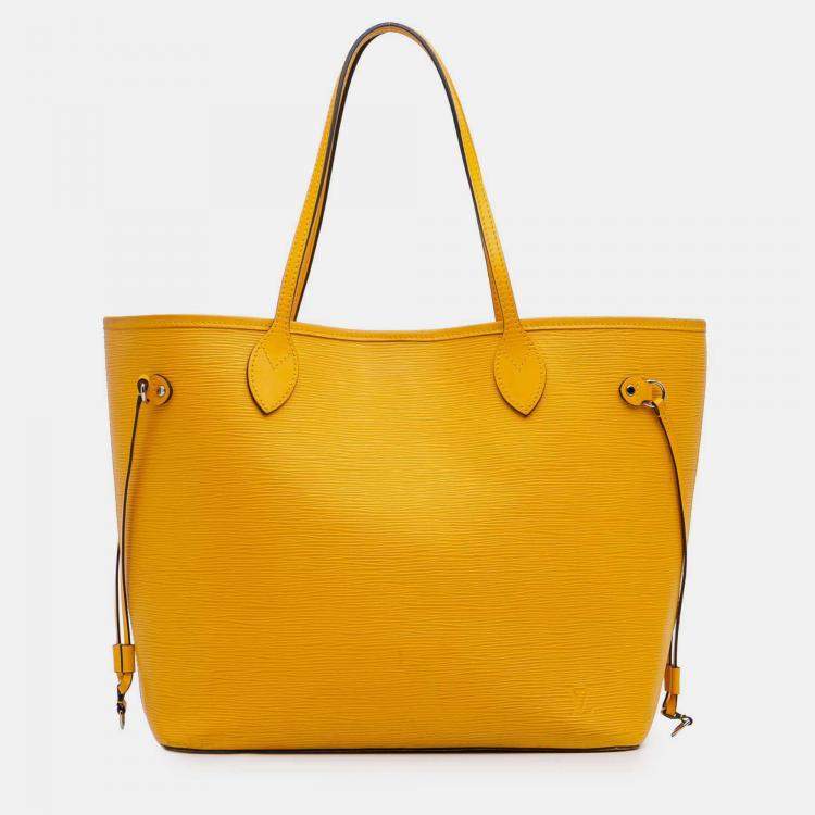 Pre Owned Louis Vuitton Yellow Epi Neverfull MM