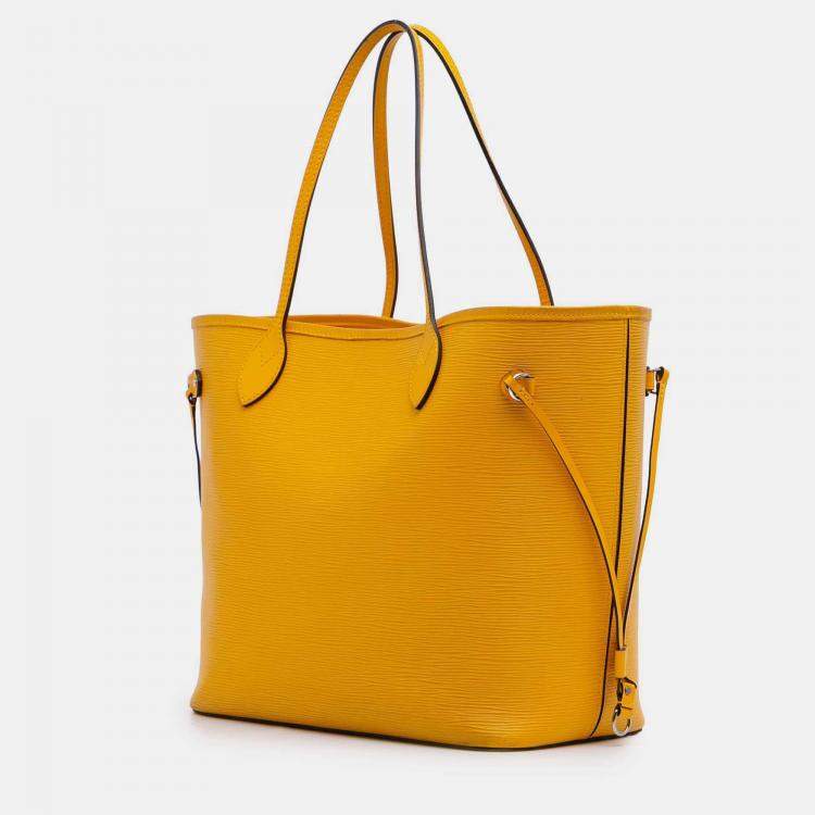 Pre Owned Louis Vuitton Yellow Epi Neverfull MM