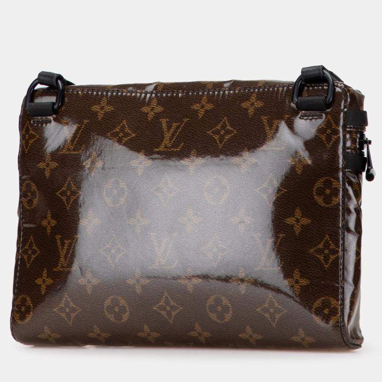 Pre Owned Louis Vuitton Brown Monogram Glaze Messenger PM