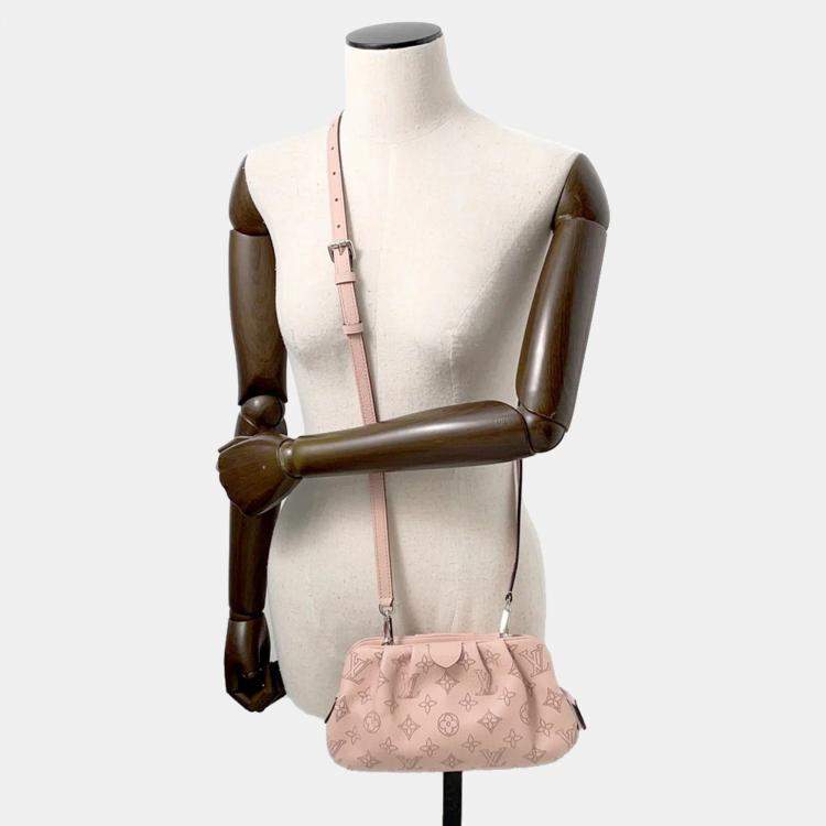 Pre Owned Louis Vuitton Scala Mini Magnolia Monogram Mahina Leather Shoulder Bag