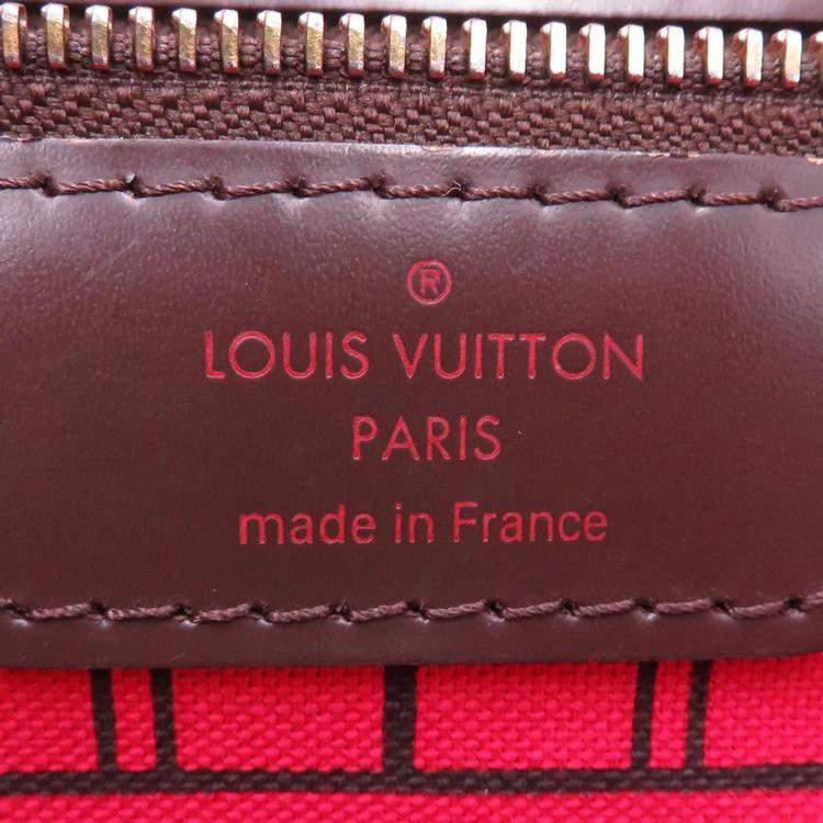 Pre Owned Louis Vuitton Neverfull Brown Damier Ebene Canvas Size PM