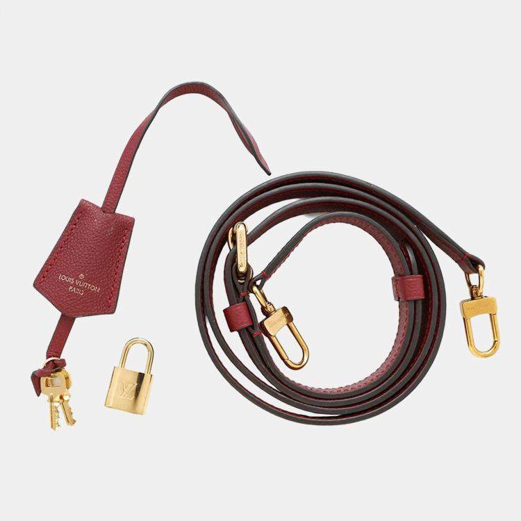 Pre Owned Louis Vuitton Speedy Bandouliere Scarlet Monogram Empreinte Leather Size 25
