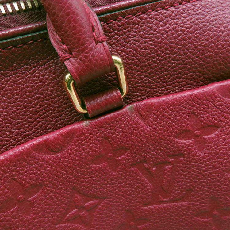 Pre Owned Louis Vuitton Speedy Bandouliere Scarlet Monogram Empreinte Leather Size 25