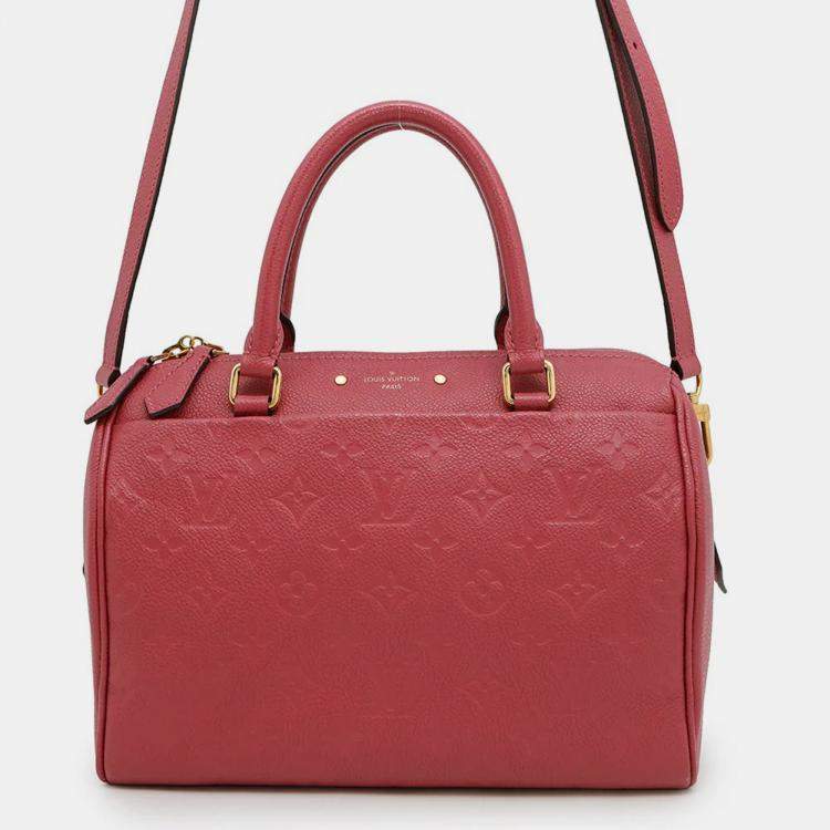 Pre Owned Louis Vuitton Speedy Bandoulière Rose Pruyere Empreinte Leather Bag