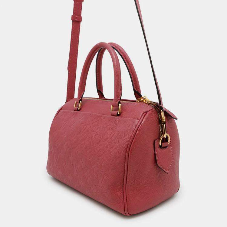 Pre Owned Louis Vuitton Speedy Bandoulière Rose Pruyere Empreinte Leather Bag