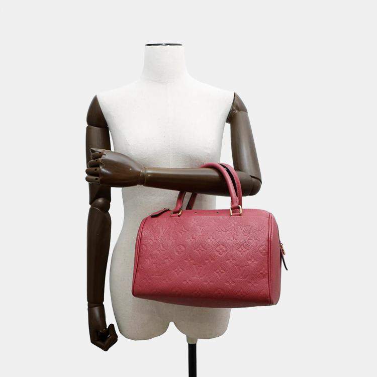 Pre Owned Louis Vuitton Speedy Bandoulière Rose Pruyere Empreinte Leather Bag