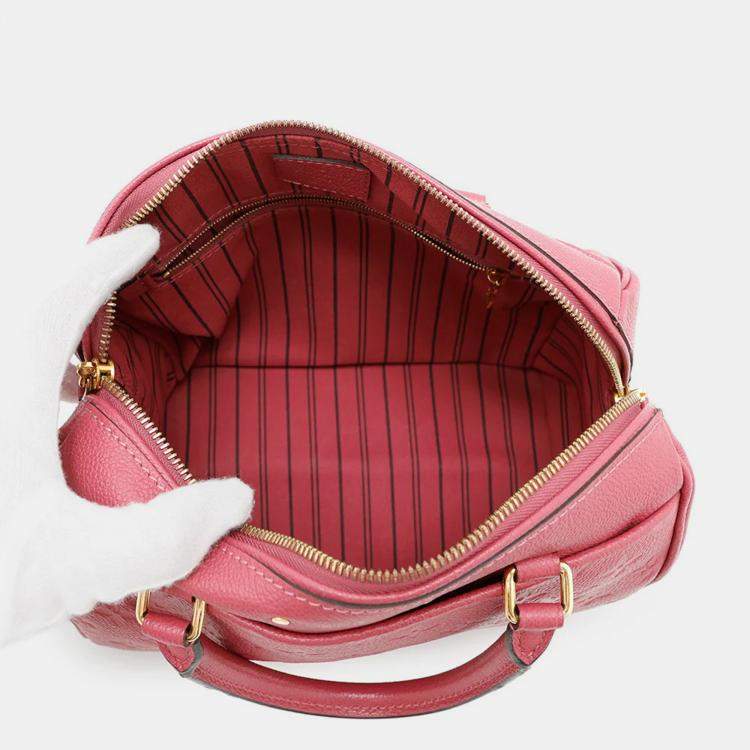 Pre Owned Louis Vuitton Speedy Bandoulière Rose Pruyere Empreinte Leather Bag