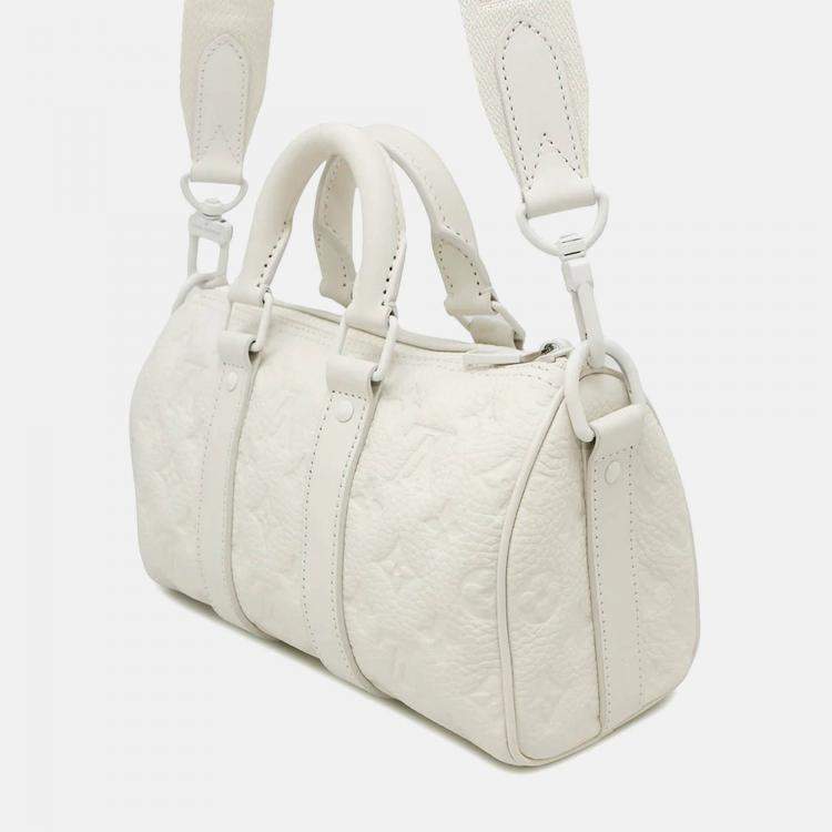 Pre Owned Louis Vuitton Keepall Bandouliere 25 Full Moon Monogram Taurillon Leather Boston Bag