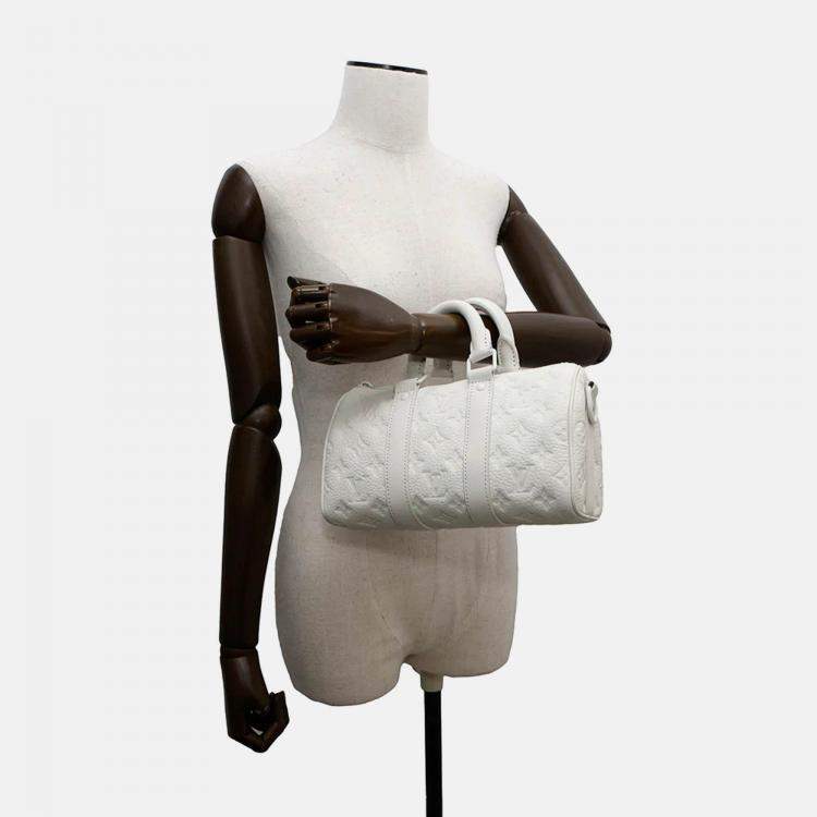 Pre Owned Louis Vuitton Keepall Bandouliere 25 Full Moon Monogram Taurillon Leather Boston Bag