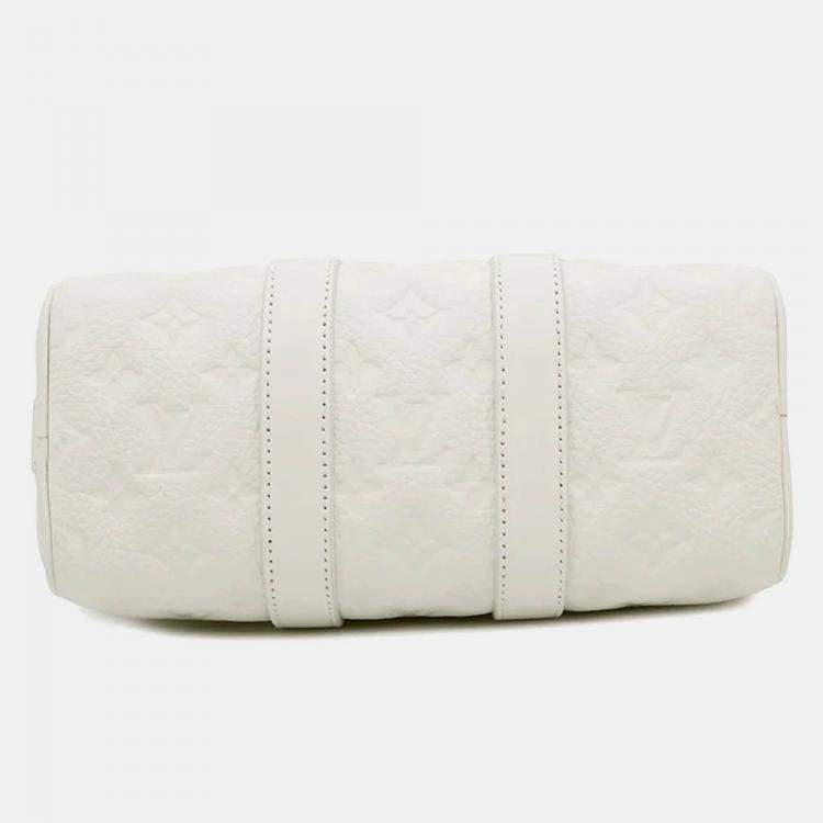Pre Owned Louis Vuitton Keepall Bandouliere 25 Full Moon Monogram Taurillon Leather Boston Bag