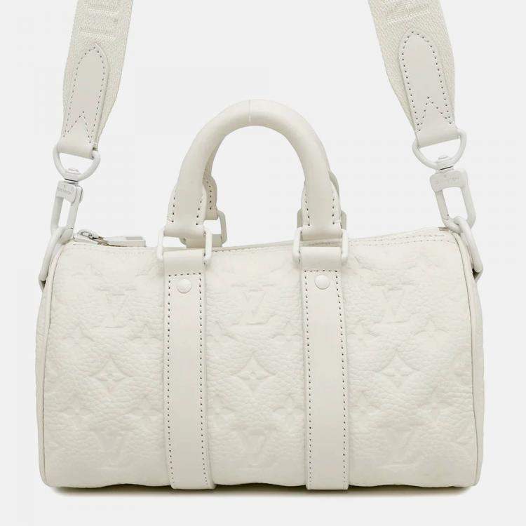 Pre Owned Louis Vuitton Keepall Bandouliere 25 Full Moon Monogram Taurillon Leather Boston Bag