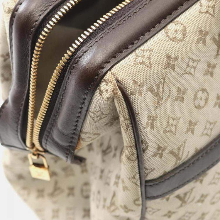 Pre Owned Louis Vuitton Josephine Gm Handbag Monogram Mini Canvas Leather Khaki