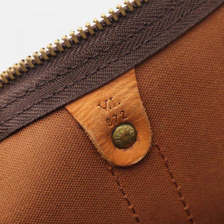 Pre Owned Louis Vuitton Keepall60 Travel Bag Monogram Canvas Leather Brown