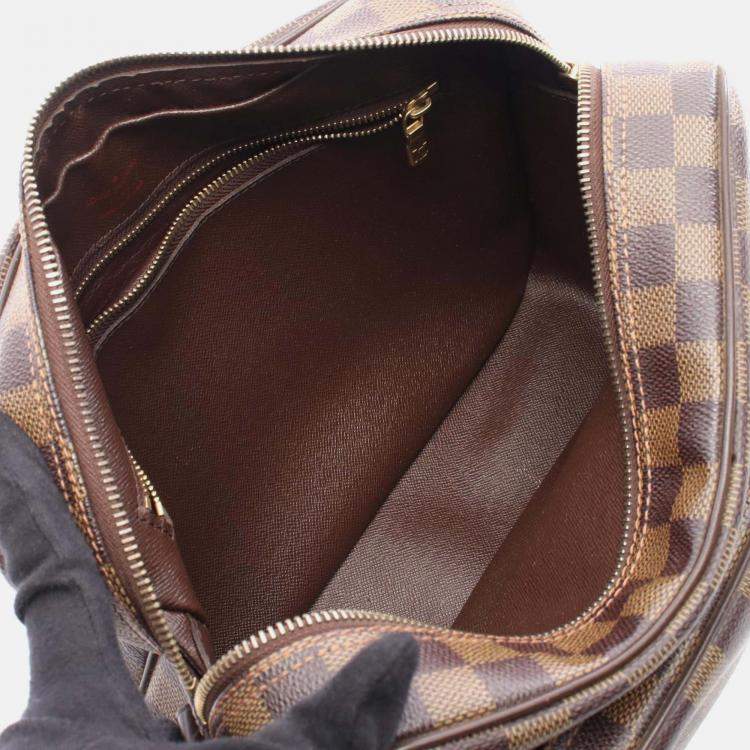 Pre Owned Louis Vuitton Nile Damier Ebene Coated Canvas Shoulder Bag