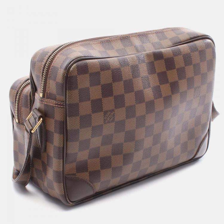 Pre Owned Louis Vuitton Nile Damier Ebene Coated Canvas Shoulder Bag