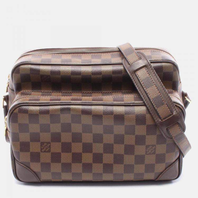 Pre Owned Louis Vuitton Nile Damier Ebene Coated Canvas Shoulder Bag